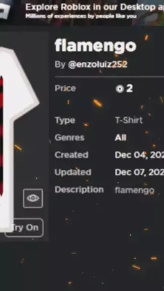 flamengo t shirt roblox